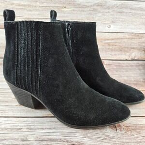 Frye Women's Jacy Chelsea‎ Boot, black suede, size US 8